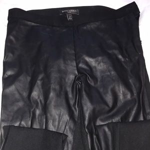 Banana republic black leather Sloan pants